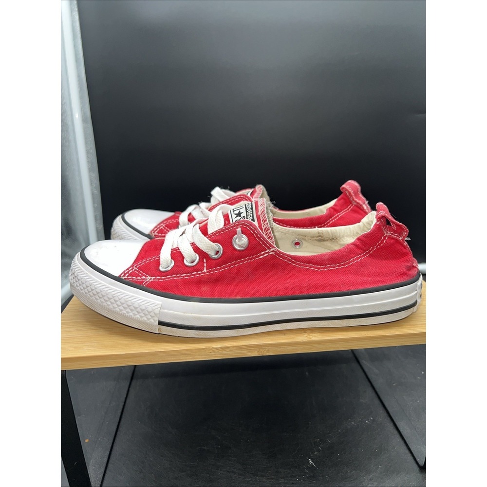 Converse Chuck Taylor All Star Shoreline Slip On Sneaker Red Womens Size 7